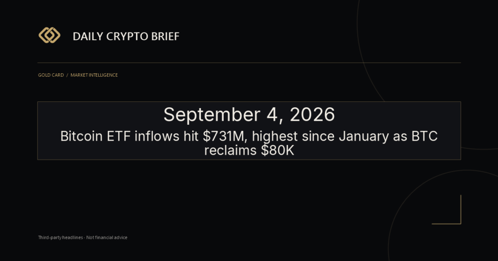 Gold Card Daily Crypto Brief