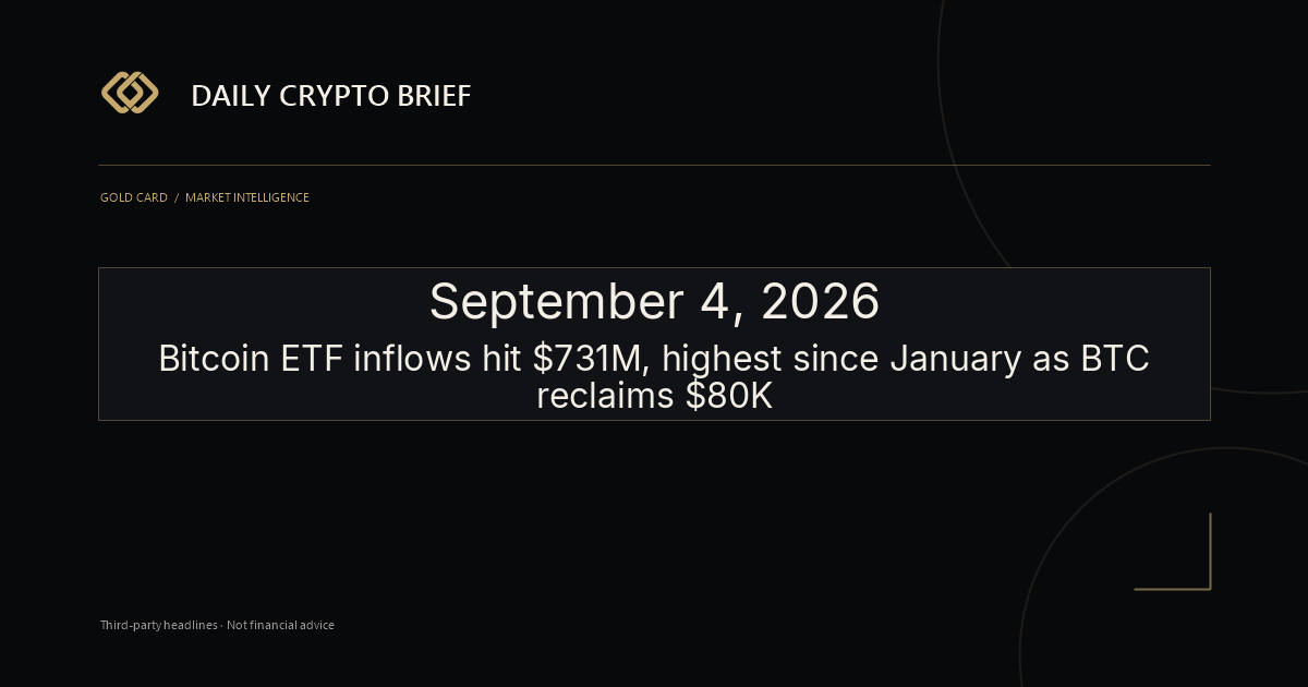 Gold Card Daily Crypto Brief