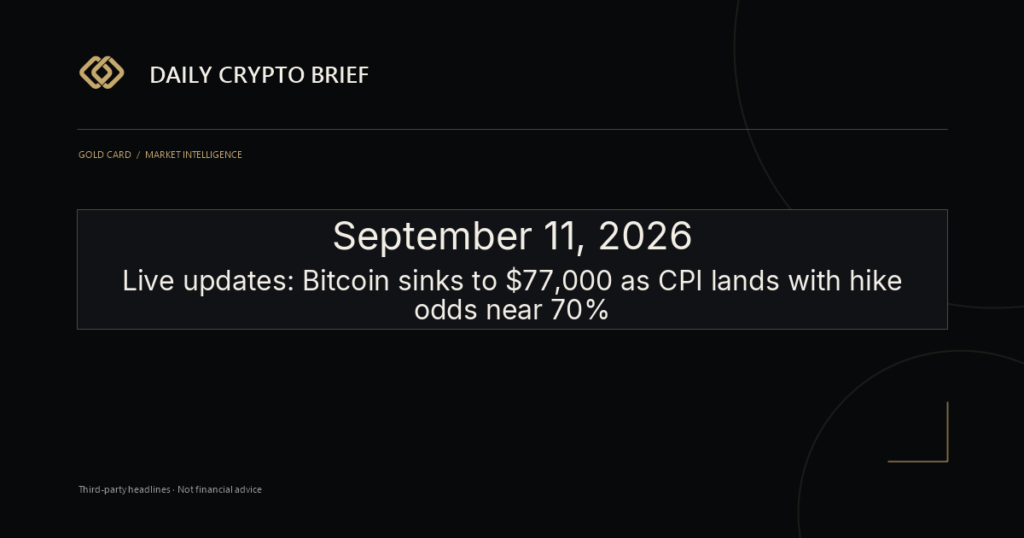 Gold Card Daily Crypto Brief
