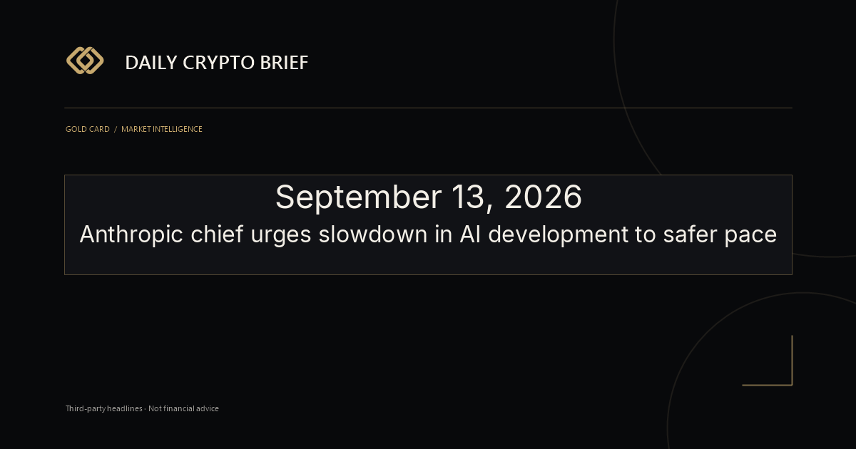 Gold Card Daily Crypto Brief