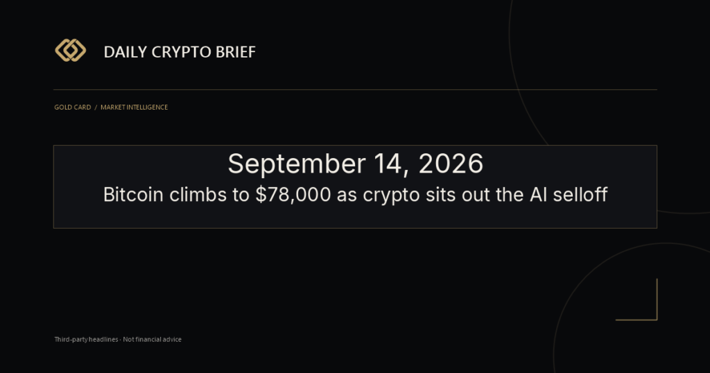 Gold Card Daily Crypto Brief