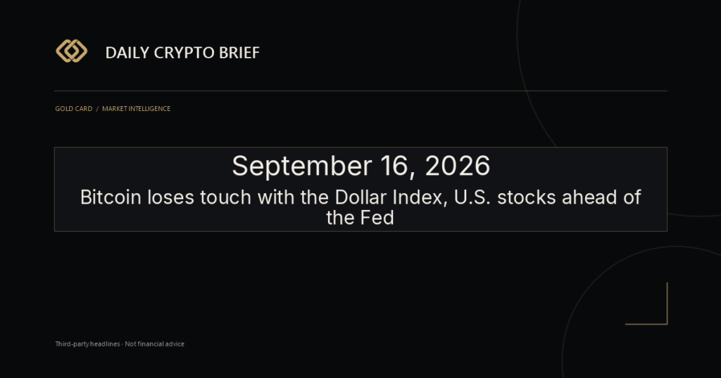Gold Card Daily Crypto Brief