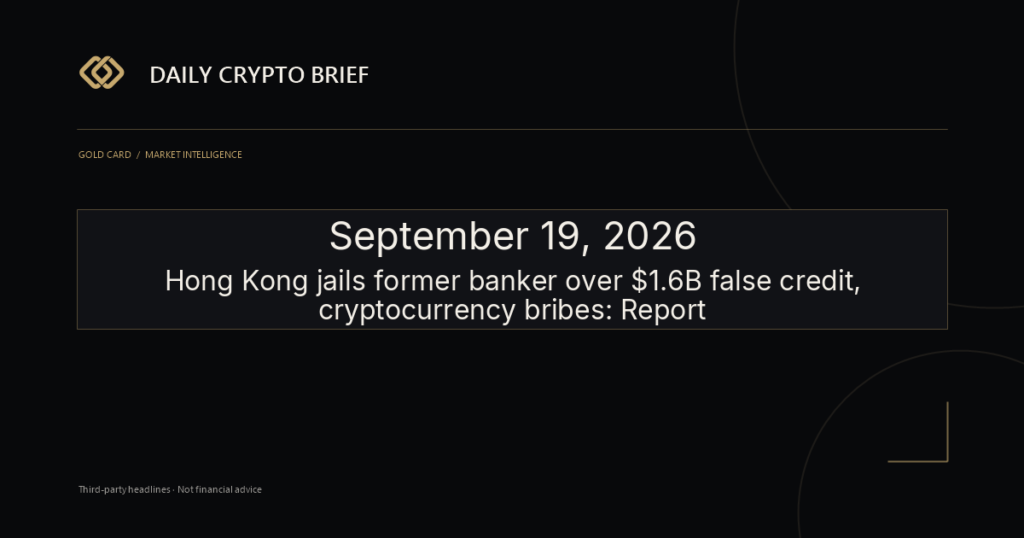 Gold Card Daily Crypto Brief