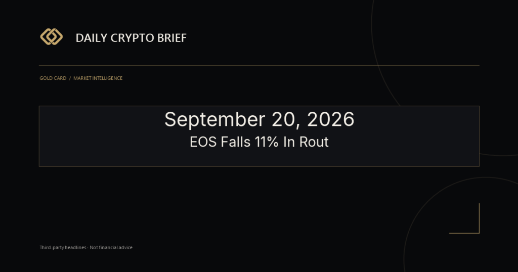 Gold Card Daily Crypto Brief