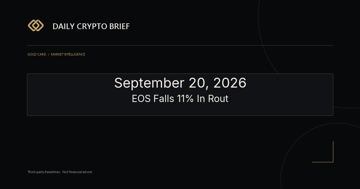 Gold Card Daily Crypto Brief