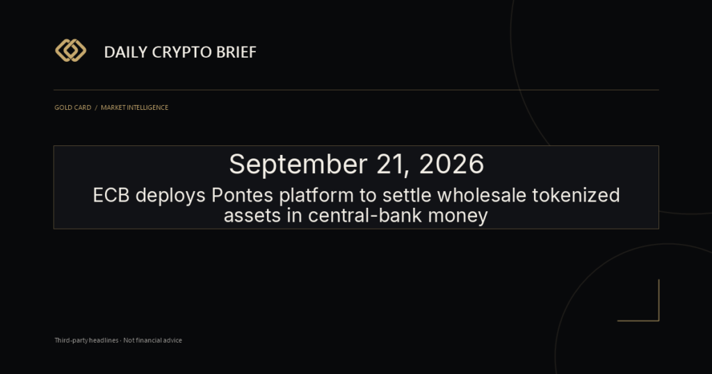 Gold Card Daily Crypto Brief