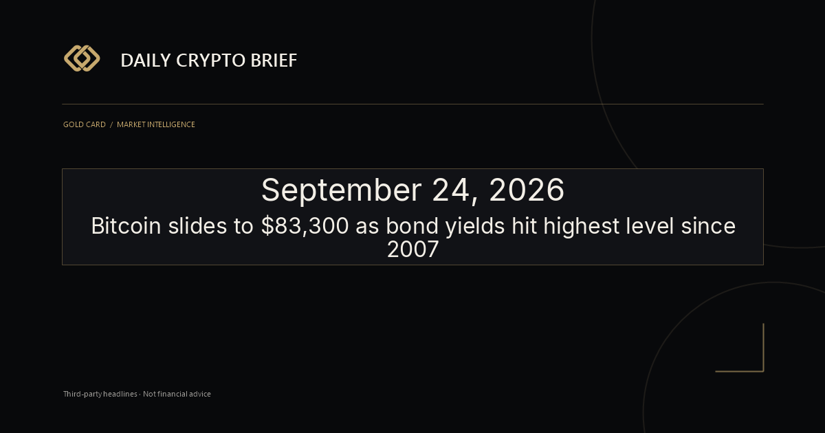 Gold Card Daily Crypto Brief
