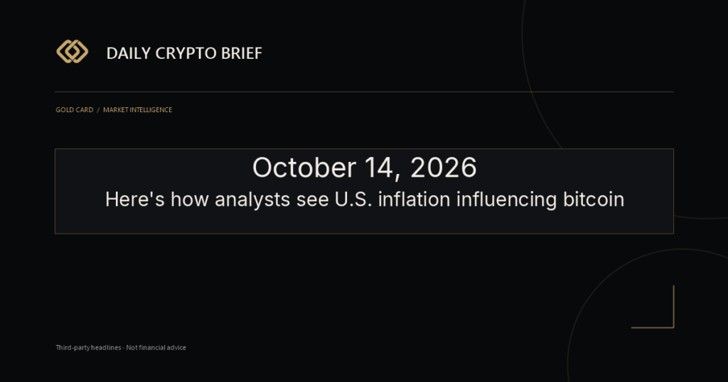 Gold Card Daily Crypto Brief