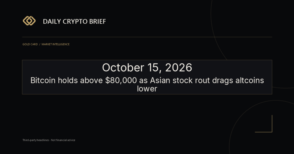 Gold Card Daily Crypto Brief